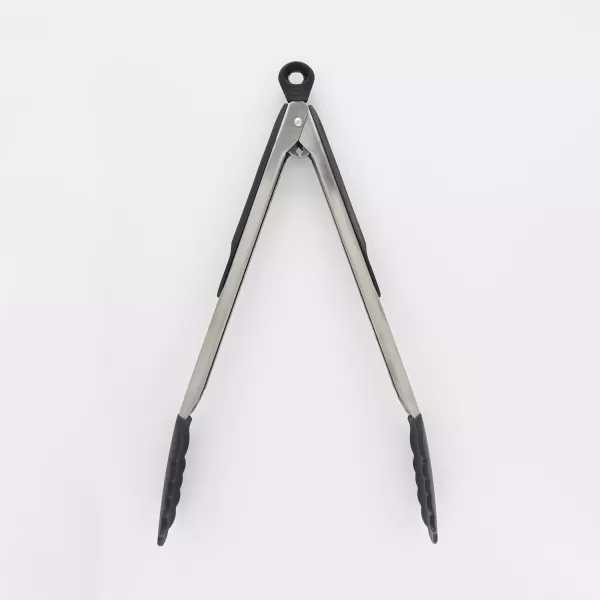OXO Good Grips 9-Inch Tongs with Silicone Heads, Black