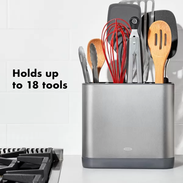 OXO Good Grips Adjustable Stainless Steel Organizer, Small Utensil Holder
