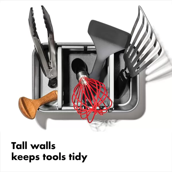 OXO Good Grips Adjustable Stainless Steel Organizer, Small Utensil Holder