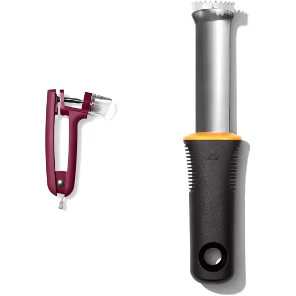 OXO Good Grips Cherry &amp; Olive Pitter - Beet