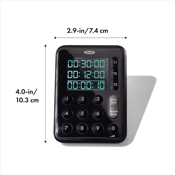 OXO Good Grips Digital Triple Kitchen Timer - Black