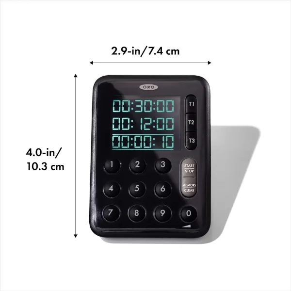 OXO Good Grips Digital Triple Kitchen Timer - Black