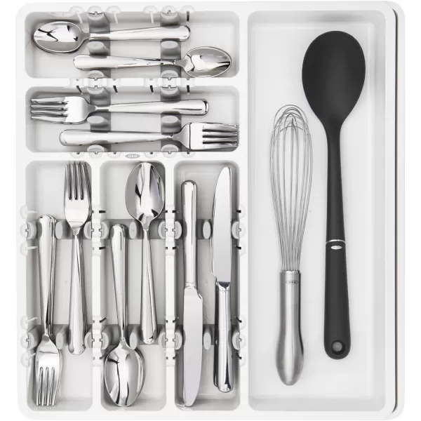 OXO Good Grips Expandable Utensil Organizer, 9.75 inches, White