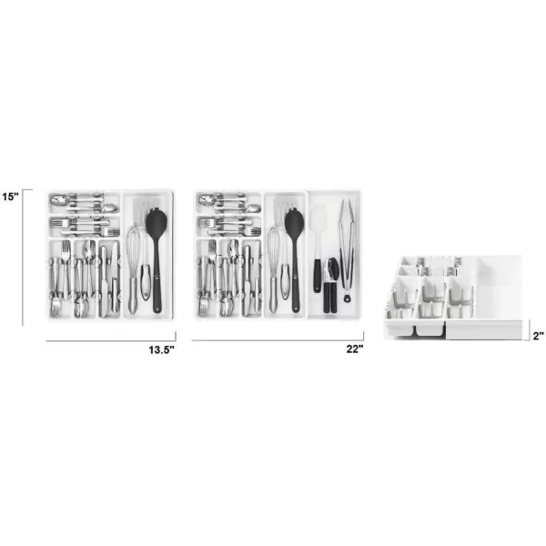OXO Good Grips Expandable Utensil Organizer, 9.75 inches, White
