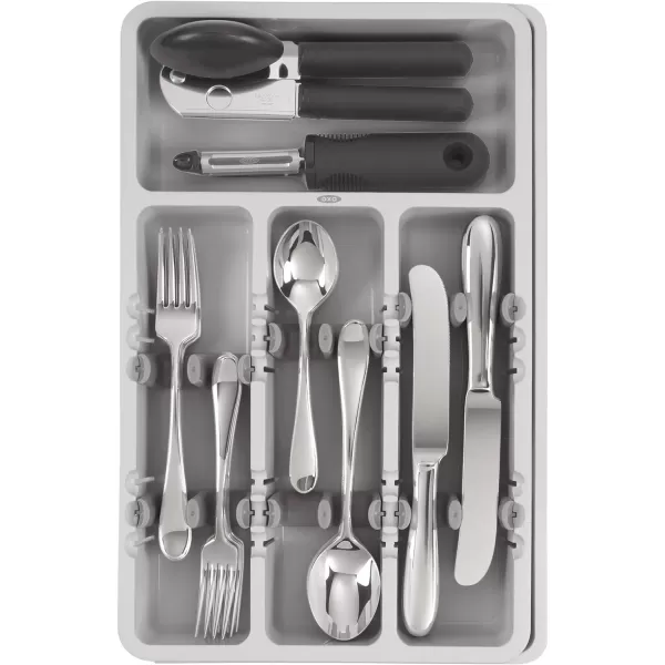 OXO Good Grips Expandable Utensil Organizer, 9.75 inches, White
