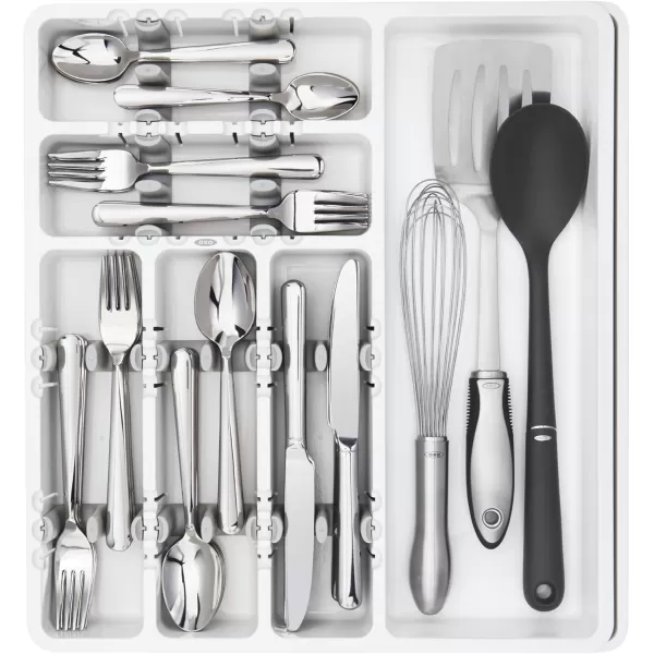 OXO Good Grips Expandable Utensil Organizer, 9.75 inches, White