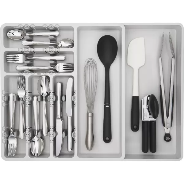 OXO Good Grips Expandable Utensil Organizer, 9.75 inches, White