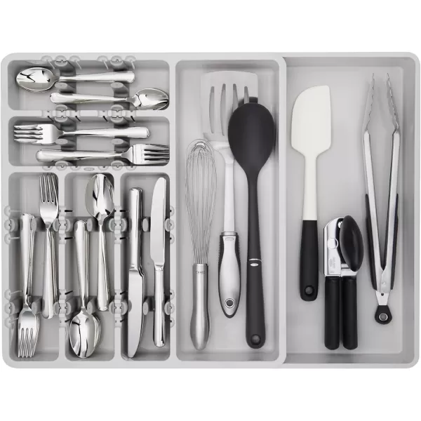OXO Good Grips Expandable Utensil Organizer, 9.75 inches, White