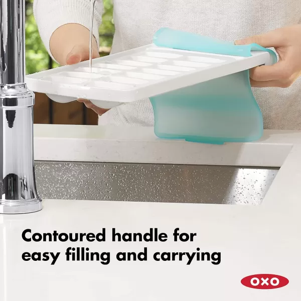 OXO Good Grips No-Spill Ice Stick Tray with Silicone Lid for Water Bottles)