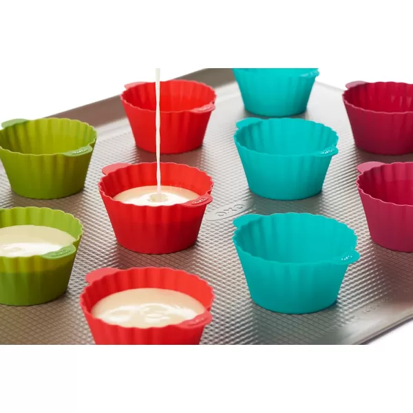 OXO Good Grips Silicone Baking [Cup]s, Pack of 12, Reusable, BPA-Free, Dishwasher Safe, Non-Stick, Food Grade, Cup]cake And Muffin [Liner]s