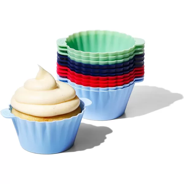 OXO Good Grips Silicone Baking [Cup]s, Pack of 12, Reusable, BPA-Free, Dishwasher Safe, Non-Stick, Food Grade, Cup]cake And Muffin [Liner]s