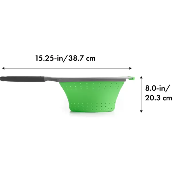OXO Good Grips Silicone Collapsible Strainer, 2 Quart,Green