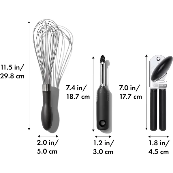OXO Good Grips Stainless Steel Essential 3-Piece Kitchen Gadget Set
