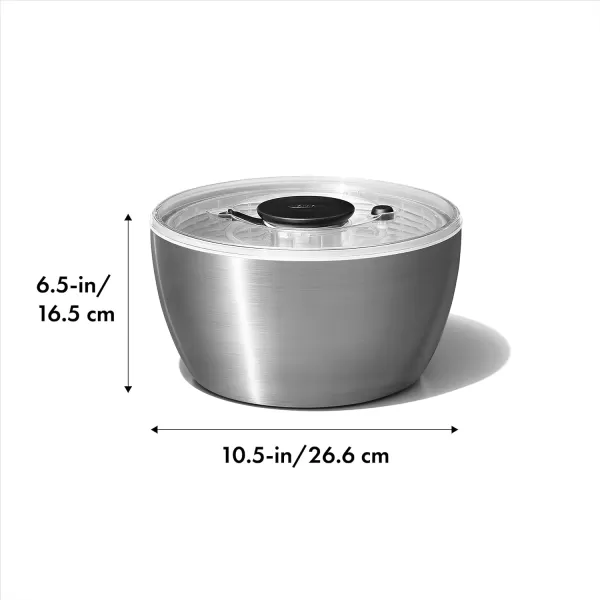 OXO Good Grips Stainless Steel Salad Spinner, 6.34 Qt.