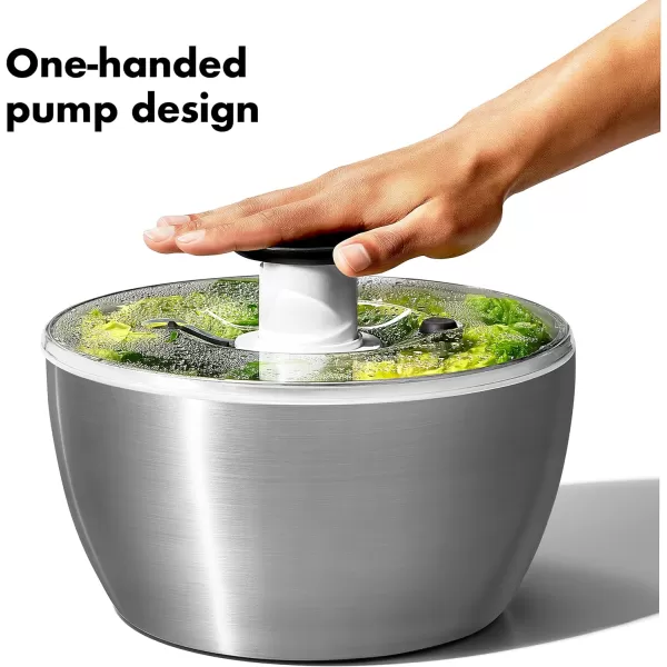 OXO Good Grips Stainless Steel Salad Spinner, 6.34 Qt.