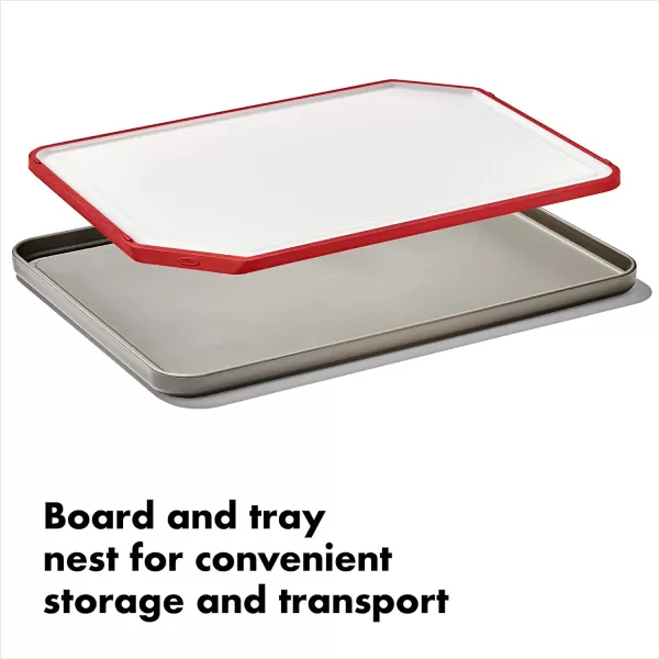 OXO Outdoor Kitchen 3-in-1 Squeegee and Scraper,Red/Grey