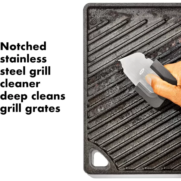 OXO Outdoor Kitchen 3-in-1 Squeegee and Scraper,Red/Grey