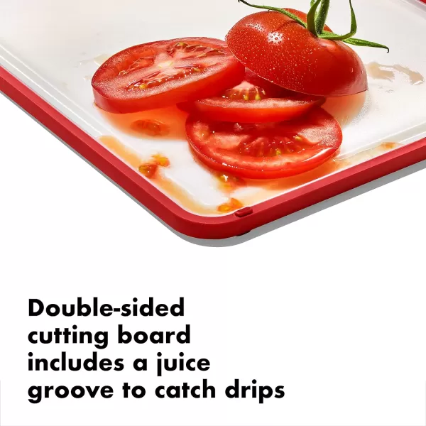 OXO Outdoor Kitchen 3-in-1 Squeegee and Scraper,Red/Grey