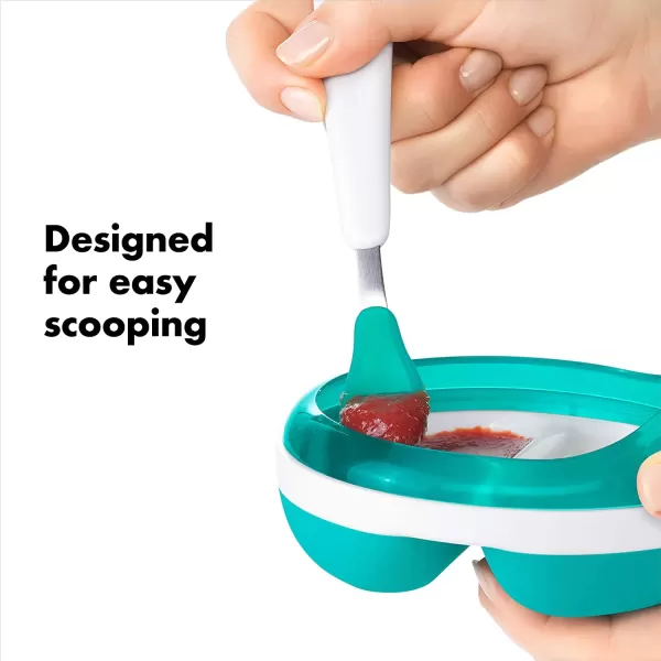 OXO Tot Feeding Spoon Set with Soft Silicone - Opal and Blossom