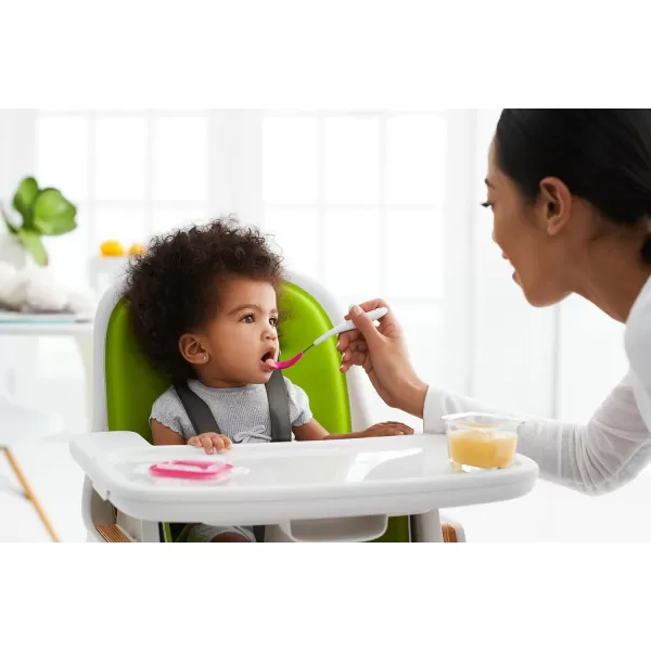 OXO Tot Feeding Spoon Set with Soft Silicone - Opal and Blossom