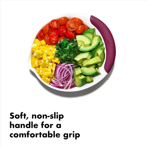 OXO,plastic Good Grips 3-Piece Mixing Bowl Set – Blueberry, Jam &amp; Seltzer Handles​,4.7 LITERS, Large