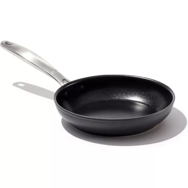 OXO Enhanced, 12" Frying Pan Skillet with Lid, Healthy Ceramic Nonstick, PFAS-Free, Stainless Steel Handle, Dishwasher Safe, Oven Safe, Black