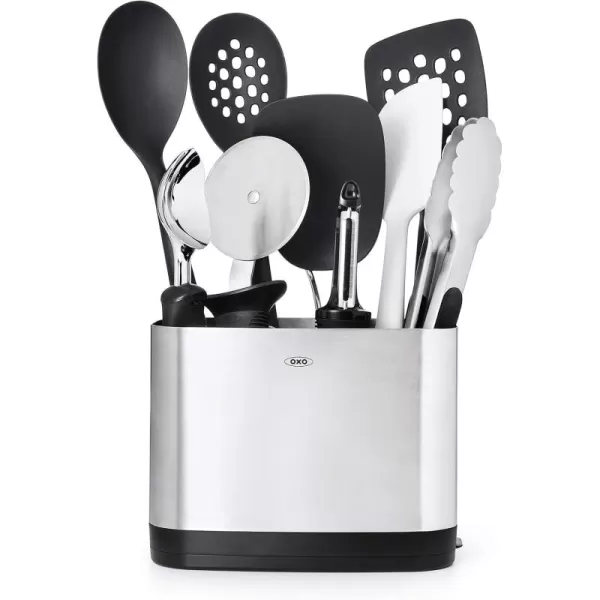 OXO Good Grips 15-Piece Everyday Kitchen Utensil Set, Silver