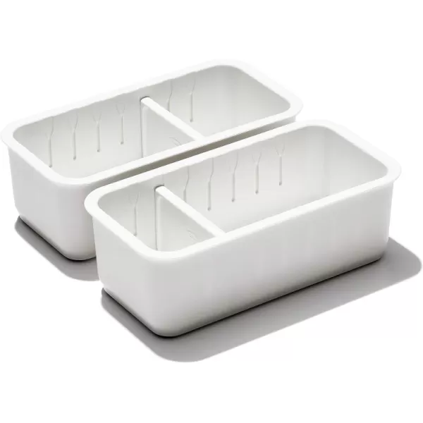 OXO Good Grips 4-Piece Complete Adjustable Drawer Bin Set with Removable Dividers