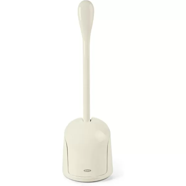 OXO Good Grips Compact Toilet Brush &amp; Canister, White, 6" x 4-3/4" x 17-1/4" h