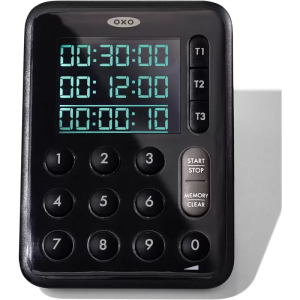 OXO Good Grips Digital Triple Kitchen Timer - Black