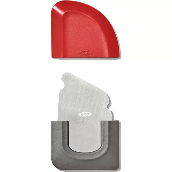 OXO Outdoor Kitchen 3-in-1 Squeegee and Scraper,Red/Grey