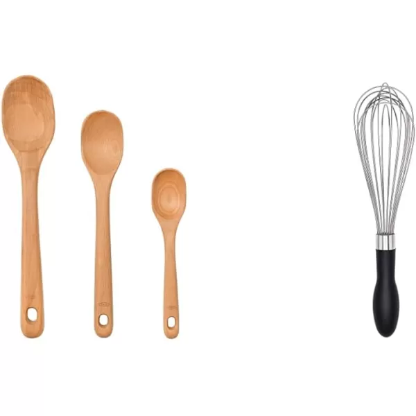 OXO 3 Piece Good Grips Wooden Turner Set, large