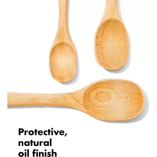 OXO 3 Piece Good Grips Wooden Turner Set, large