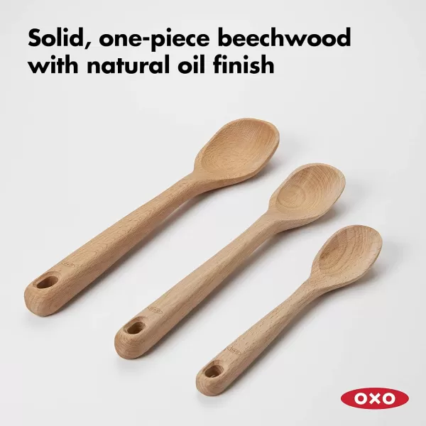 OXO 3 Piece Good Grips Wooden Turner Set, large