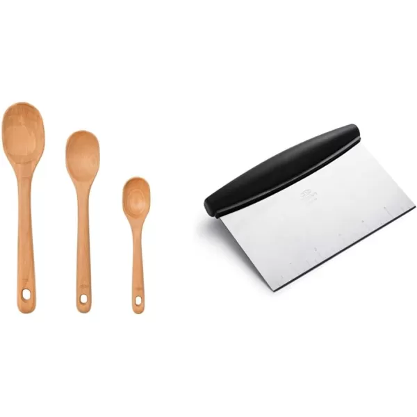 OXO 3 Piece Good Grips Wooden Turner Set, large