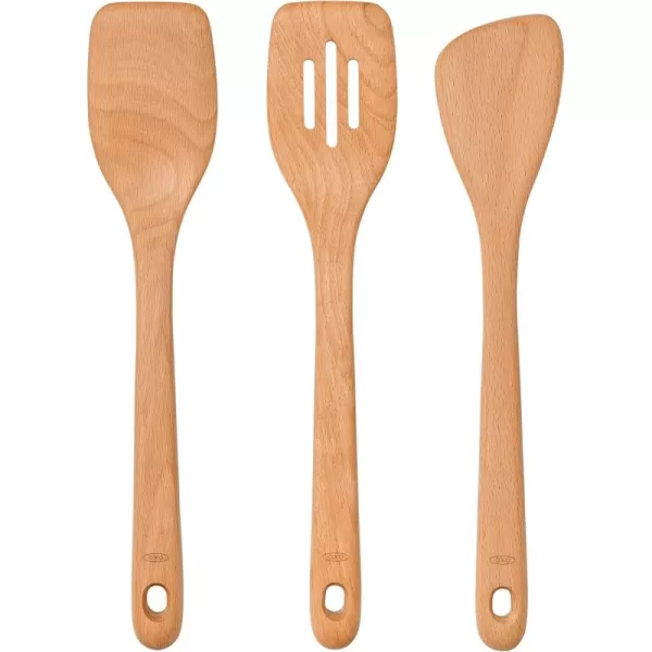 OXO 3 Piece Good Grips Wooden Turner Set, large