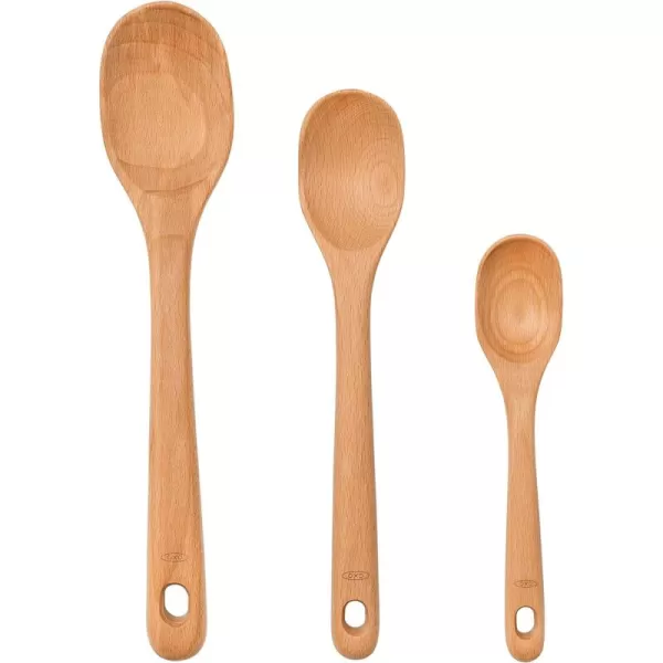 OXO 3 Piece Good Grips Wooden Turner Set, large