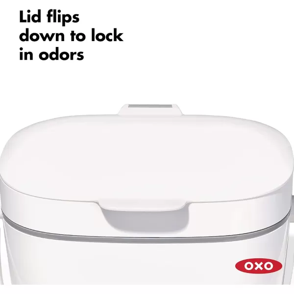 OXO Good Grips EASY-CLEAN COMPOST BIN - CHARCOAL - 1.75 GAL/6.62 L, Plastic, 8.3"L x 10.15"W x 12"H