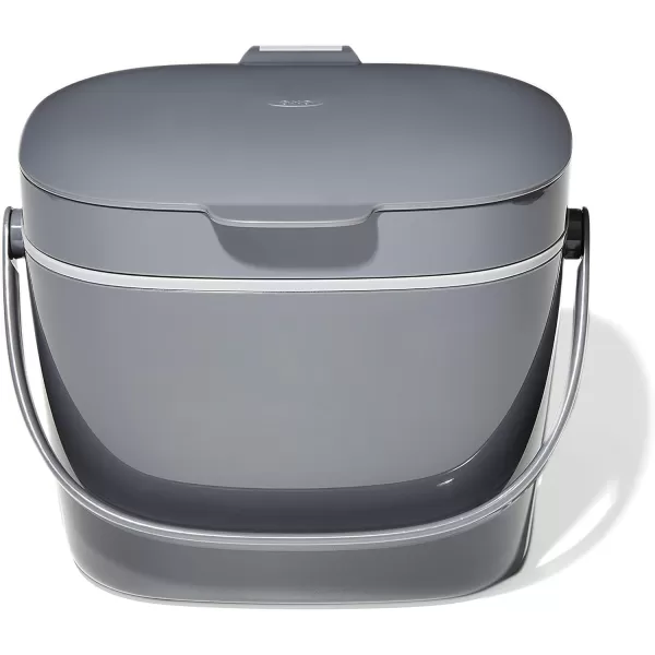 OXO Good Grips EASY-CLEAN COMPOST BIN - CHARCOAL - 1.75 GAL/6.62 L, Plastic, 8.3"L x 10.15"W x 12"H