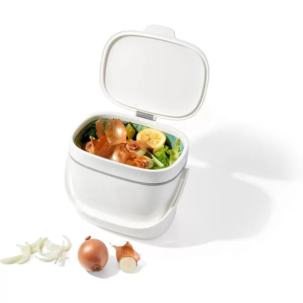 OXO Good Grips EASY-CLEAN COMPOST BIN - CHARCOAL - 1.75 GAL/6.62 L, Plastic, 8.3"L x 10.15"W x 12"H