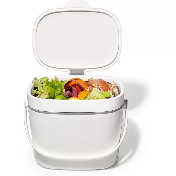 OXO Good Grips EASY-CLEAN COMPOST BIN - CHARCOAL - 1.75 GAL/6.62 L, Plastic, 8.3"L x 10.15"W x 12"H