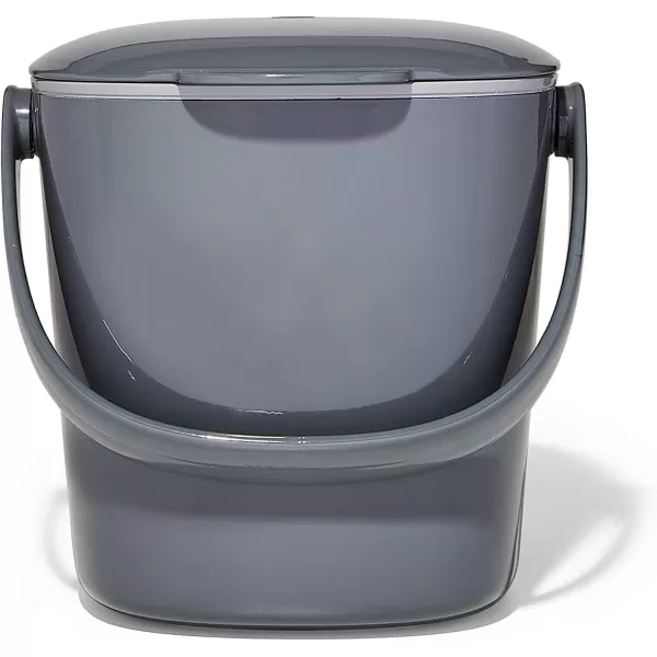 OXO Good Grips EASY-CLEAN COMPOST BIN - CHARCOAL - 1.75 GAL/6.62 L, Plastic, 8.3"L x 10.15"W x 12"H