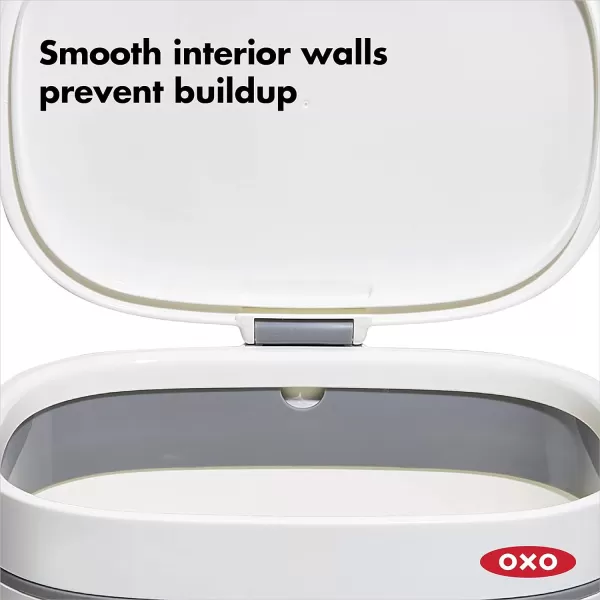 OXO Good Grips EASY-CLEAN COMPOST BIN - CHARCOAL - 1.75 GAL/6.62 L, Plastic, 8.3"L x 10.15"W x 12"H