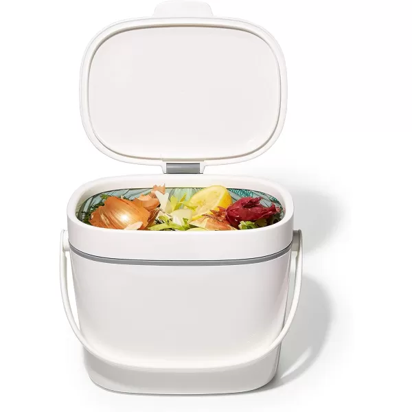 OXO Good Grips EASY-CLEAN COMPOST BIN - CHARCOAL - 1.75 GAL/6.62 L, Plastic, 8.3"L x 10.15"W x 12"H