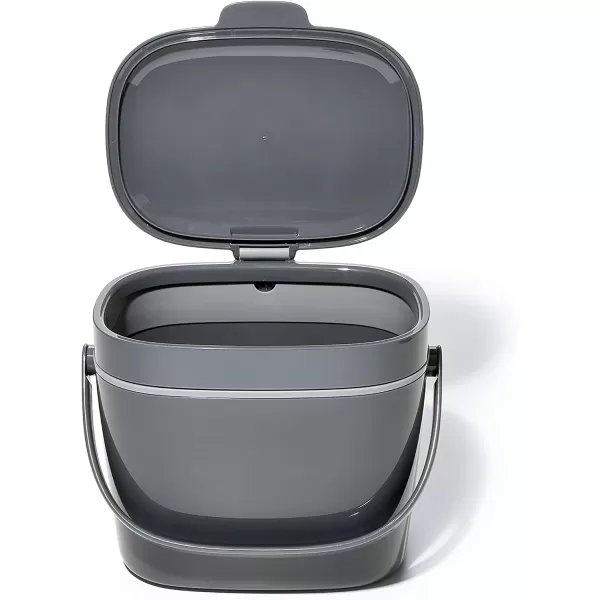 OXO Good Grips EASY-CLEAN COMPOST BIN - CHARCOAL - 1.75 GAL/6.62 L, Plastic, 8.3"L x 10.15"W x 12"H