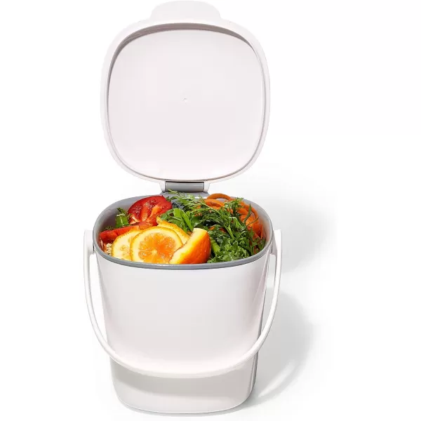 OXO Good Grips EASY-CLEAN COMPOST BIN - CHARCOAL - 1.75 GAL/6.62 L, Plastic, 8.3"L x 10.15"W x 12"H