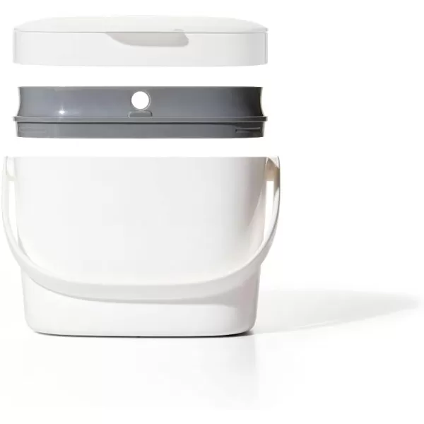 OXO Good Grips EASY-CLEAN COMPOST BIN - CHARCOAL - 1.75 GAL/6.62 L, Plastic, 8.3"L x 10.15"W x 12"H