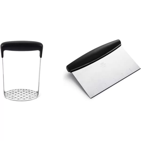 OXO Good Grips Stainless Steel Smooth Potato Masher, Black/Silver