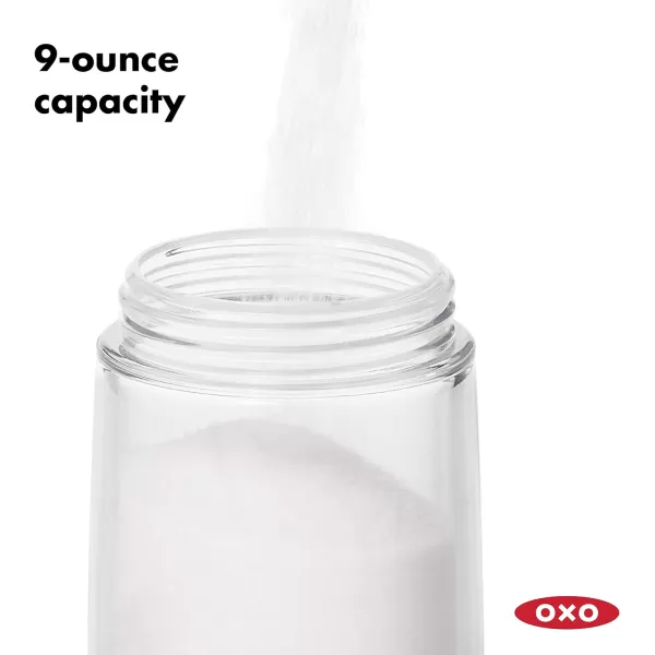 OXO Salt and Pepper Shaker Set, Clear, Stainless Steel
