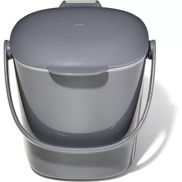 OXO Good Grips EASY-CLEAN COMPOST BIN - CHARCOAL - 1.75 GAL/6.62 L, Plastic, 8.3"L x 10.15"W x 12"H